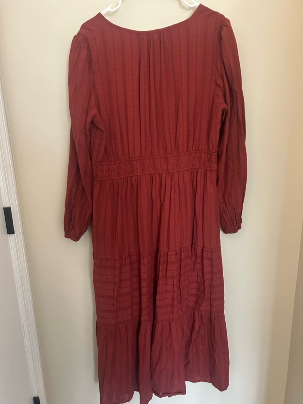 BTFBM Boho Tiered Maxi Dress in Rust - Picture 5 of 5